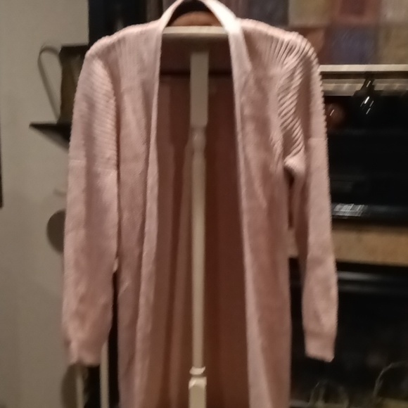 FINAL PRICE NWT CCK STYLE beautiful mauve l/s braided maxi cardigan - Picture 9 of 10